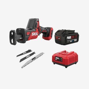 Пила шабельна акумуляторна безщіткова, SKIL 3475 CA Compact + акумулятор 5 Ah + зарядний пристрій SW1E3475CA+BR1E3105AA+CR1E3122AA 11071800203 промо-комплект SW1E3475CA+BR1E3105AA+CR1E3122AA фото