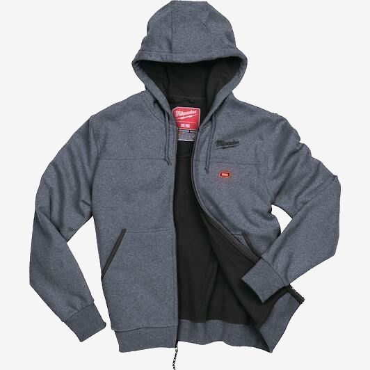 Куртка (толстовка) с электроподогревом аккумуляторная MILWAUKEE, M12 HH GREY3-0 (XXL), серая 4933464356 фото