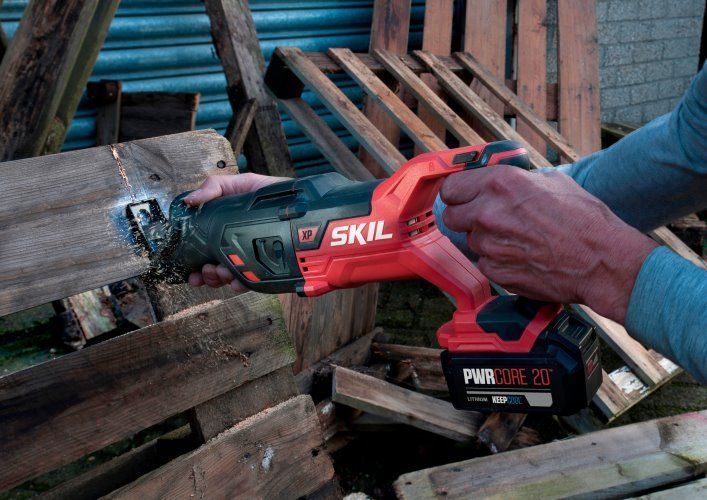 Пила шабельна акумуляторна безщіткова, SKIL 3480 CB XP + акумулятор 5 Ah + зарядний пристрій SW1E3480CB+BR1E3105AA+CR1E3122AA 11071800303 промо-комплект SW1E3480CB+BR1E3105AA+CR1E3122AA фото