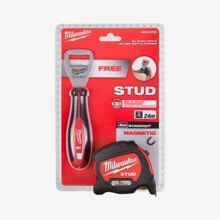 Промо-набор Рулетка магнитная метрична MILWAUKEE STUD, 5м + открывашка для бутылок 4932478794 фото