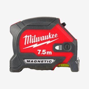 Рулетка магнитная метрическая MILWAUKEE с LED подсветкой, 7,5м, (30мм) 4932492469 фото