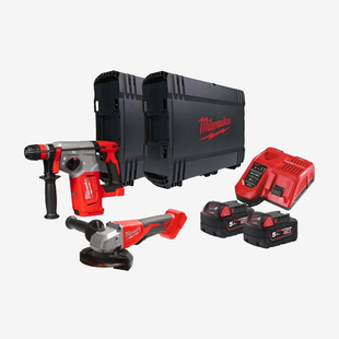 Набір інстр.акум. MILWAUKEE, M18 BLPP2G-502X (BLHX, BLSAG125XPD, зар.пр., 2акум.Х5Аг, HDкейс) 4933498575 фото