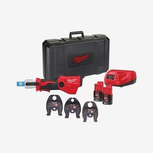Обжимник гидравлический акум. для труб MILWAUKEE, M12 ONEHPT-202C M-SET (+зар.пр.,2ак.Х2Ач,M-клещи,кейс) 4933481033 фото