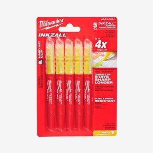 Набір текстмаркерів InkZAll MILWAUKEE, жовтий, (5шт) 48223201 фото