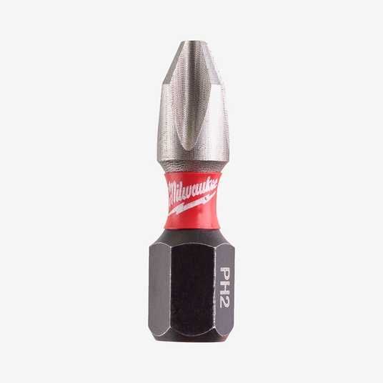Бита SHOCKWAVE MILWAUKEE, PH2, 25мм, (25шт)